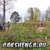 Сборка сруба церкви Св. Матроны Московской. 1 октября 2013 года